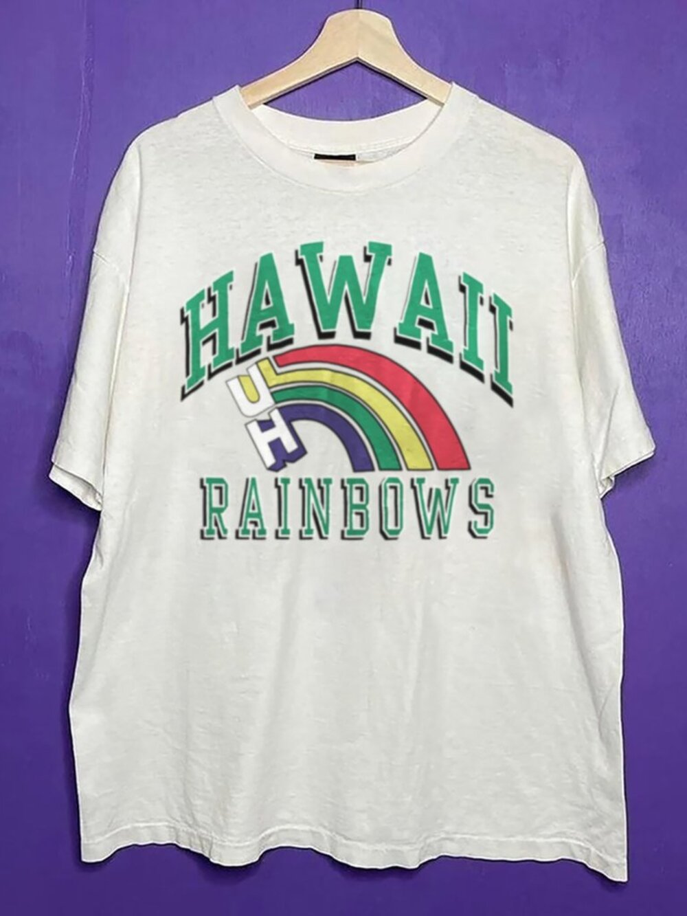 Hawaii UH Rainbows Shirt, University of Hawaii Shirt, Hawaii Rainbow Warriors